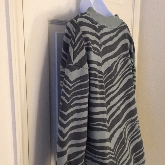 Sage Green Animal Print Sweatshirt - Picture 12 of 15